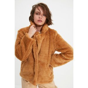 Trendyol Brown Plush Coat