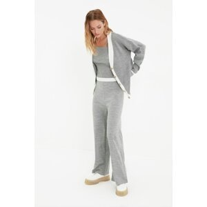 Trendyol Gray Oversize Cardigan Blouse Knitwear Bottom-Top Set