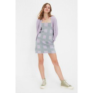 Trendyol Lilac Jacquard Knitwear Dress