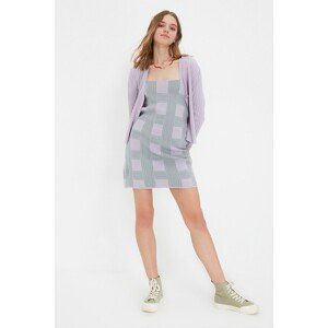 Trendyol Lilac Jacquard Knitwear Dress