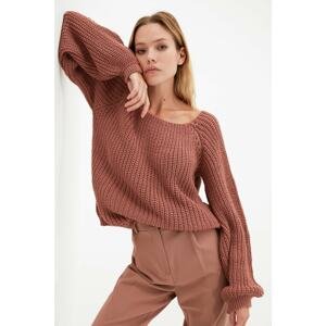Trendyol Dried Rose Oversize Knitwear Sweater