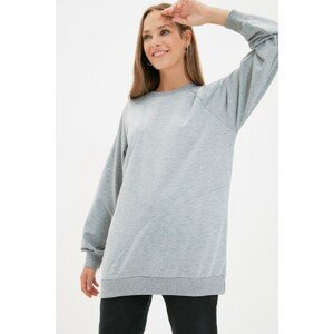 Trendyol Gray Crew Neck Knitted Sweatshirt