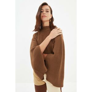 Trendyol Brown Openwork Knitwear Sweater