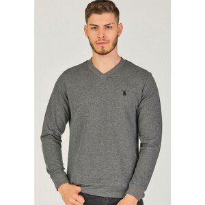 V4002 DEWBERRY V COLLAR MEN'S SWEATSHIRT-ANTHRACIC