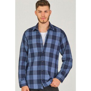 G727 DEWBERRY MEN'S SHIRT-LACİVERT