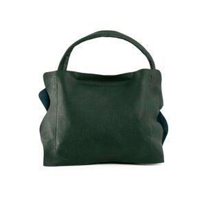 Dark green soft women´s handbag