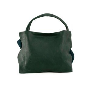 Dark green soft women´s handbag