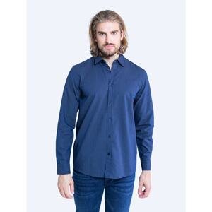 Big Star Man's Shirt Shirt 141793 Blue Woven-403