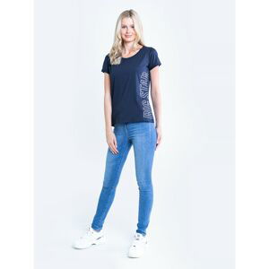 Big Star Woman's T-shirt_ss T-shirt 152071 Blue Knitted-403