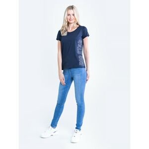 Big Star Woman's T-shirt_ss T-shirt 152071 Blue Knitted-403