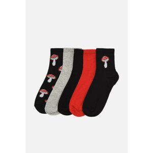 Trendyol Mushroom Patterned 5-Pack Socks