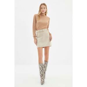 Trendyol Beige Belt Skirt