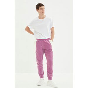 Trendyol Lilac Men Regular Fit Color Block Fleece Sweatpants