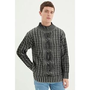 Trendyol Black Men Regular Fit Turtleneck Knitted Sweater