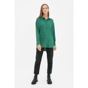 Trendyol Green Shirt Collar Tunic