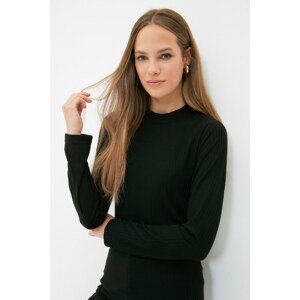 Trendyol Black Straight Collar Camisole Knitted Tunic