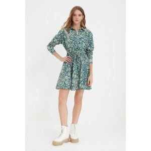 Trendyol Multicolored Shirt Collar Patterned Dress