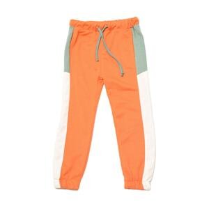 Trendyol Orange Color Block Girl Knitted Slim Sweatpants