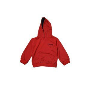 Trendyol Boy's Red Embroidered Basic Hooded Knitted Thin Sweatshirt