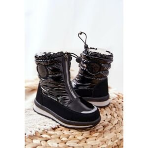 Woolen Insulated Snow boots Black Lucia