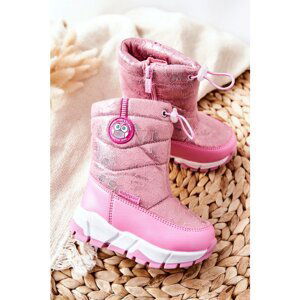 Children's Warm-up Snowboots with zip Pink Layoth