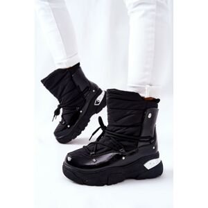 Snow Boots Fleece-Lined Black Holys