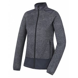 Women's fleece sweater with zipper Alan L dark. grey