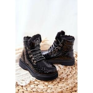 Children's fleece-lined boots Black Doreen
