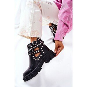 Worker With Rhinestones On A Platform Black Vernelle