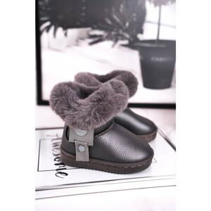 Children's snow boots warm with fur grey Marella