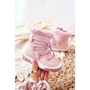 Fleece-lined Snow boots Pink Stars