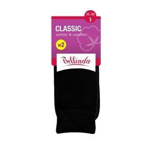 Bellinda 
CLASSIC SOCKS 2x - Dámske bavlnené ponožky 2 páry - čierna
