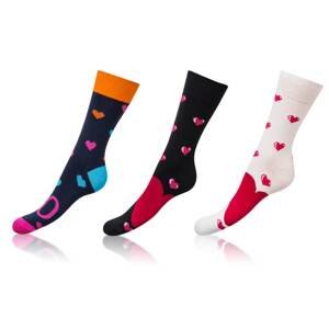 Bellinda 
CRAZY SOCKS 3x - Zábavné crazy ponožky 3 páry - modrá - biela - červená