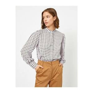 Koton Women's Buttoned Long Sleeve Patterned Shirt