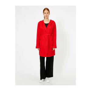 Koton Hooded Knitwear Cardigan With Lacing Detail And Pockets