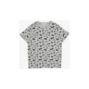 Koton Men's Gray Printed T-shirt