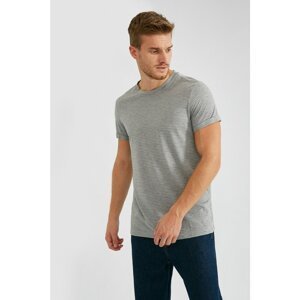 Koton Men's Gray Striped T-Shirt
