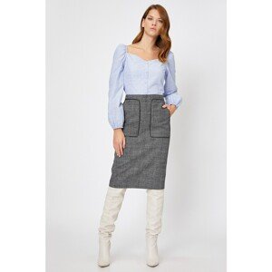 Koton Women's Skirtly Yours Styled By Melis Agazat - Plaid Skirt