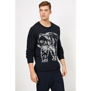 Koton Men's Navy Blue Sweater