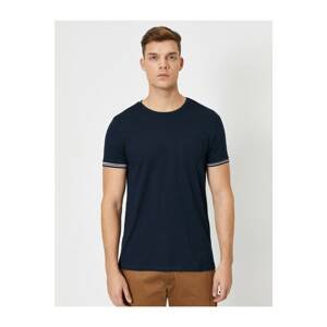 Koton Men's Navy Blue Crew Neck T-Shirt