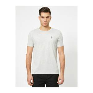 Koton Men's Gray Printed T-shirt