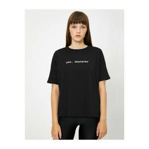 Koton Women's Black T-Shirt