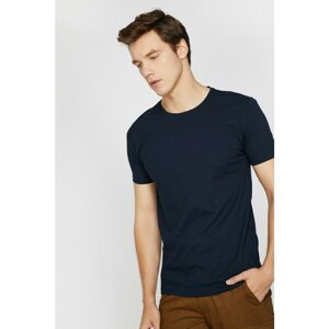 Koton Men's Navy Blue Printed T-Shirt