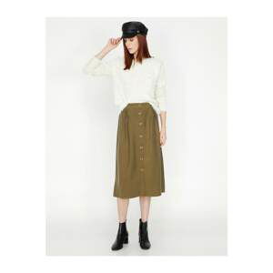 Koton Women's Button Detailed Skirt