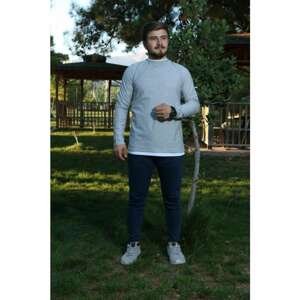 Koton Men's Gray Patterned Sweater