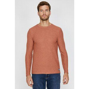 Koton Men's Brown Crew Neck Sweater