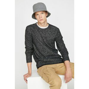 Koton Men's Gray Crew Neck Sweater