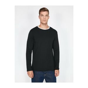 Koton Men's Black Crew Neck Sweater