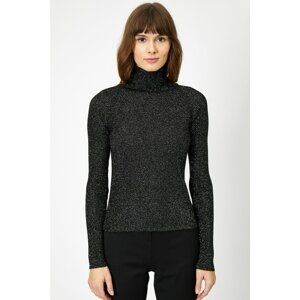 Koton Women's Black Turtleneck Sweater