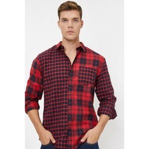 Koton Men's Red Check Shirt